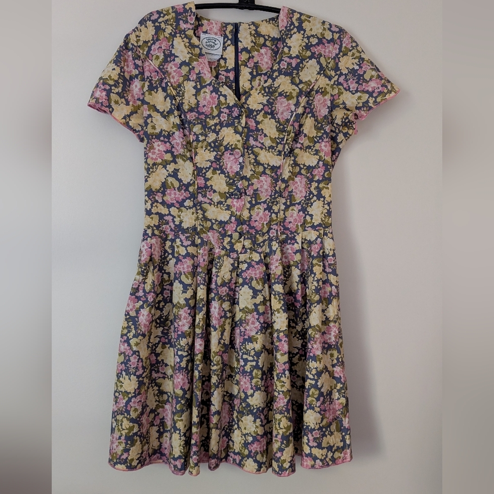 Vintage Laura Ashley Floral Mini Dress